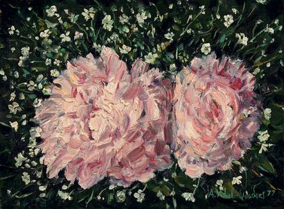 Alejo VIDAL-QUADRAS (1919-1994) Pink peonies, 1977
Oil on canvas, signed and dated...