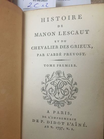 PREVOST (AbbE Antoine François). Histoire...