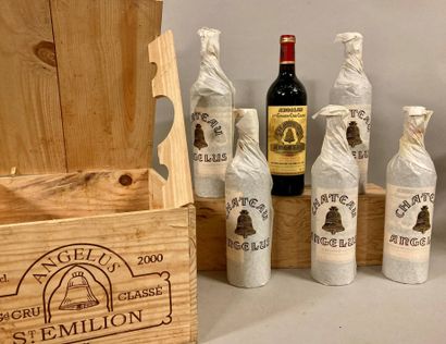 6 bouteilles CH. ANGELUS, 1° Grand Cru St-Emilion...