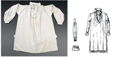 Rare chemise d'homme, XVIIIe siècle, fine...
