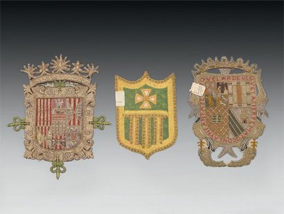 Trois armoiries espagnoles, XVI-XVIIe siècle,...