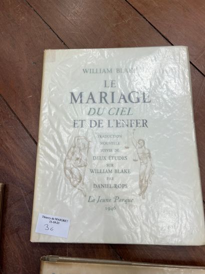 William BLAKE. 4 volumes. Mariage du Ciel...