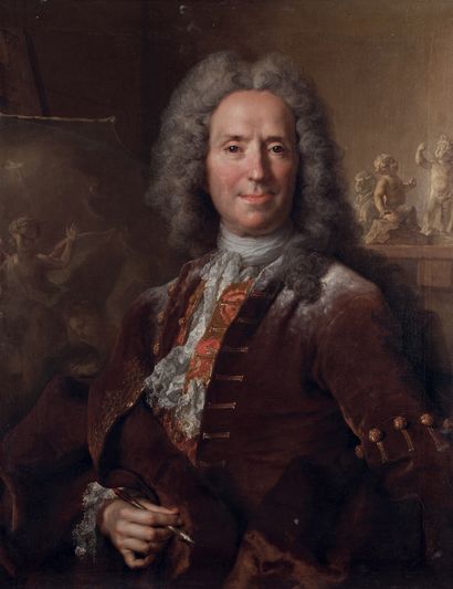 Nicolas de LARGILLIERRE (Paris, 1656-1746) Portrait du peintre Pierre Parrocel (1670-1739)
Toile,...