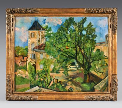 Suzanne VALADON (1883-1955) Le château de Saint Bernard (Ain), 1928
Huile sur toile,... Gazette Drouot