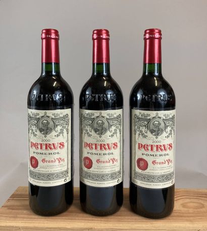 null 3 bottles PETRUS, Pomerol 2000