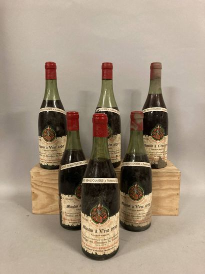 6 bouteilles MOULIN A VENT Caves beaujolaises...