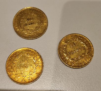 null 3 pièces de 40 Francs or Bonaparte Premier Consul