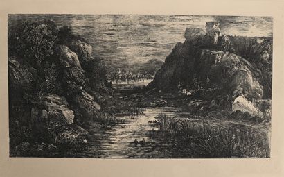 Rodolphe BRESDIN (1822 - 1885) The Distant...