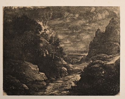 Rodolphe BRESDIN (1822 1885) Le Ruisseau...