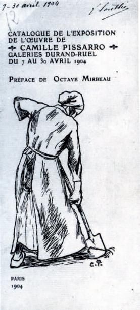 Camille PISSARRO (1831 - 1903) Tête de jeune-fille de profil dite "la Rosa", 1896...