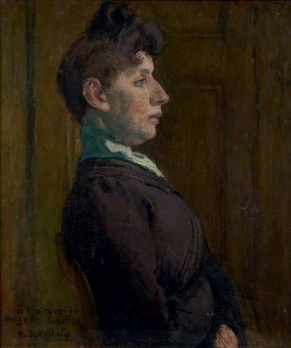 RAOUL DUFY (1877 - 1953) Portrait de femme de profil, vers 1897 - 1898 Huile sur...