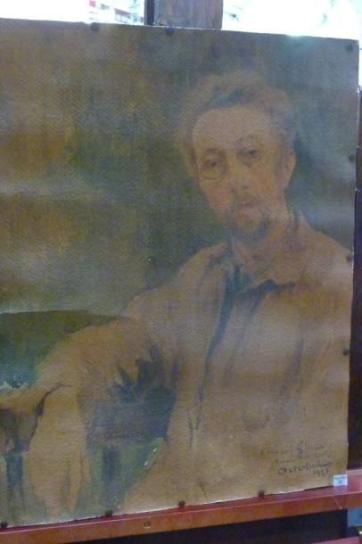 Allan OSTERLIND (1855 - 1938) Portrait d'homme Aquarelle, signée en bas à droite...