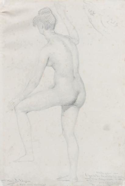 Jean DAVID d'ANGERS (1788 - 1856) Portrait d'homme de profil Crayon noir. Signé en...