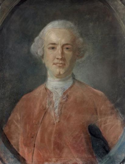 Jean Baptiste PERRONNEAU (Paris 1715 - Amsterdam 1783) Portrait d'homme à la veste...