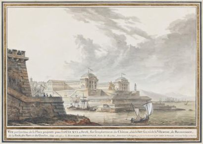 Claude Jean - Baptiste JALLIER de SAVAULT (Château Chinon 1738 - Paris 1807) Perspective...