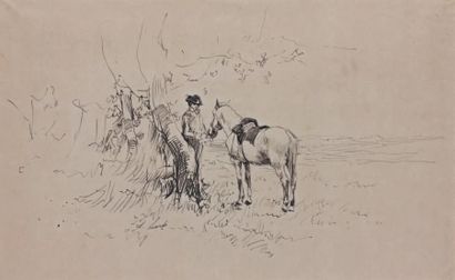 Filippo LIARDO (Leonforte 1840 - Asnières 1917) Halte du cavalier La promenade Les...