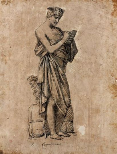 Pierre Paul PRUD'HON (Cluny 1758 - Paris 1823) Le commerce, projet de décor pour...