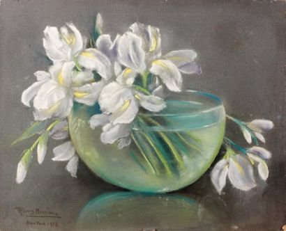 Alfredo RAMOS MARTINEZ (1871 - 1946) (Mexicain) Bouquet de liliums, 1917 Pastel sur...