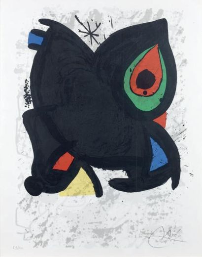 Joan MIRO (1893 - 1983) Affiche pour l'exposition «Joan Miro» au Grand Palais, Paris,...