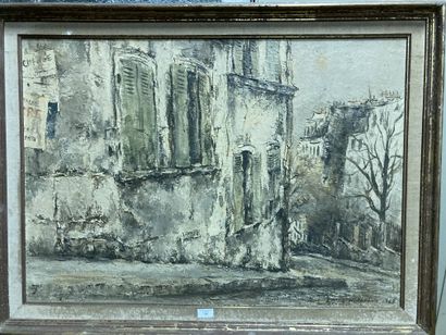 null Ecole XXe
 Rue de Paris
Oil on canvas, signed Isamu IRAKAWA and dated 69 lower...