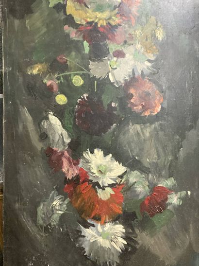 null Flowers
Oil on canvas signed Gilbert DIEBOLD lower middle
137 x 68 cm