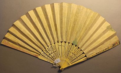 null * Fan, the double paper sheet. The face of an engraving, on the right and left...