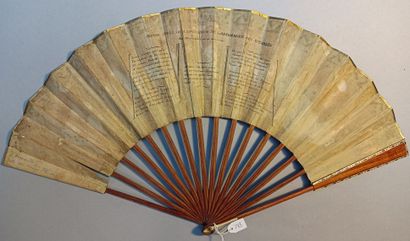 null * Revolutionary fan, the double sheet printed in intaglio and enhanced with...