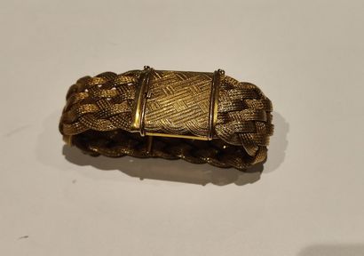 null Bracelet in braided gold 750°/°°. Weight: 68.70 g. (inv.203)