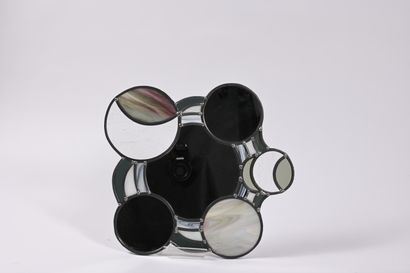 null "Decorative wall mirror composed of a central mirror flanked by 2 other mirrors...