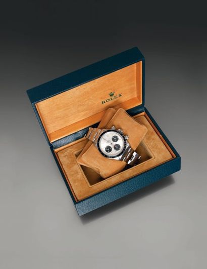 ROLEX OYSTER COSMOGRAPH Daytona. Réf. 6263. Rare montre chronographe en acier, cadran...