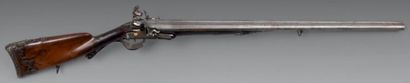 null Fusil de chasse à silex, probablement de la Manufacture de Naples, double canon...