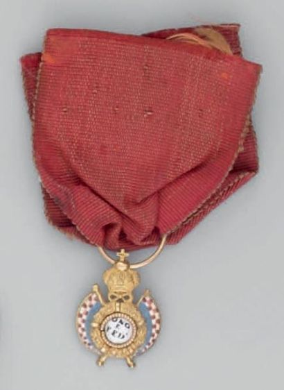 null Médaille d'honneur de Naples en or, émaillée, uni face; réduction; largeur 12,5...