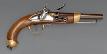 null Pistolet de cavalerie modèle 1816, canon bruni, daté: "1819", poinçonné: "M...