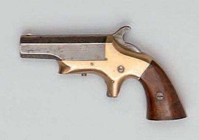 null Pistolet Deringer Merrimack modèle 1867, un coup; canon octogonal bleui de 2...