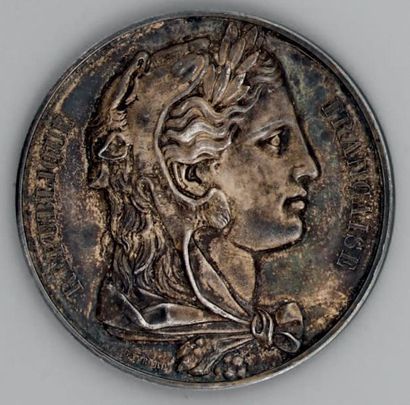 null Médaille ronde en argent, gravée par Gayrard, cession de 1885; attribuée à Monsieur:...