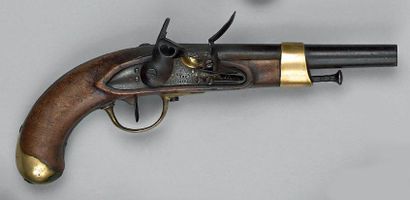 null Pistolet de cavalerie à silex modèle an XIII, canon poinçonné et marqué sur...