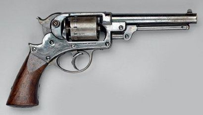 null Revolver Starr modèle 1858, canon rond en acier bleui de 6 ", calibre 44; carcasse...