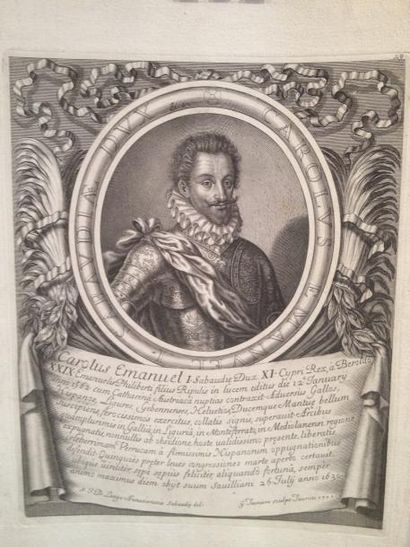 F.J. D. LANGE d'après CHARLES - EMMANUEL Ier et portraits de comtes ou duc de la...