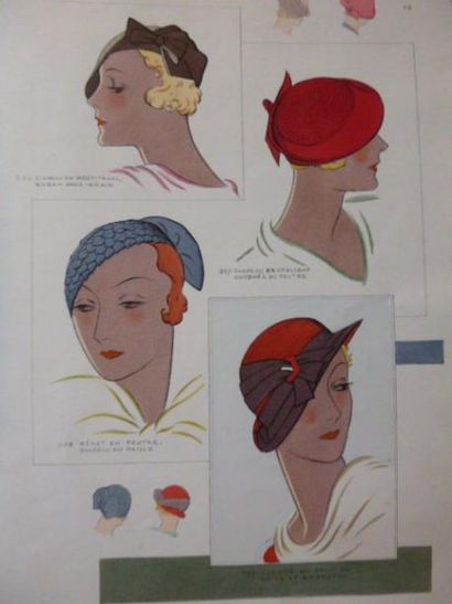 null Belles planches de créations de chapeaux de haute- Mode: «Chapeaux élégants»,...