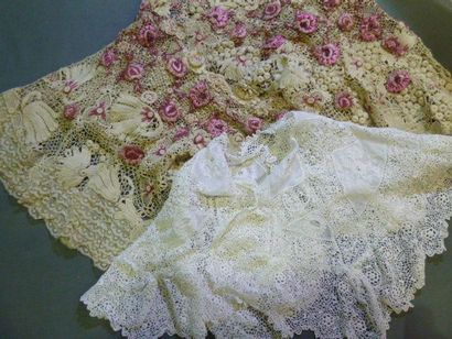 null Réunion d'accessoires, Berthes et cols en dentelle d'Irlande au crochet, fin...