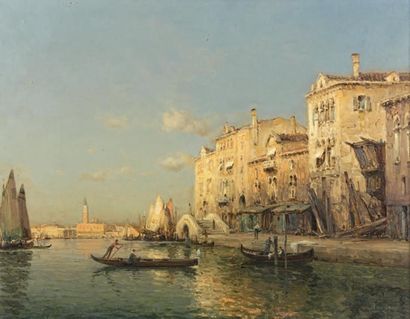 Antoine BOUVARD (1870 - 1855/56) Venise, le palais des Doges depuis le quai des Schiavoni...