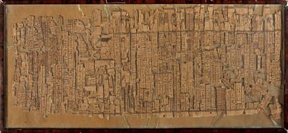 null Grand papyrus inscrit sur plusieurs registres en caractères hiéroglyphiques...