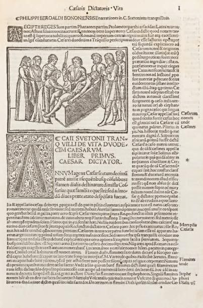 [BÉROALDE] Commentationes conditae a Philippo Beroaldo in Suetonium Tranquillum [...]....