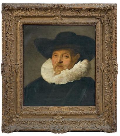 Ecole HOLLANDAISE du XVIIème siècle, entourage de Frans HALS Portrait d'homme au...