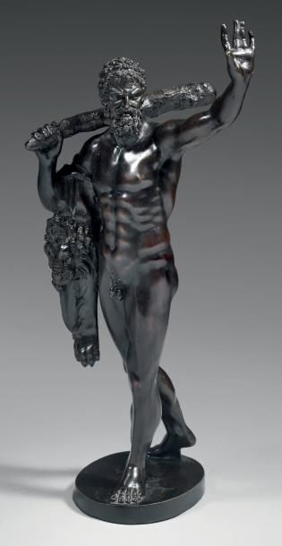 Maître de CIECHANOWIECKI (attribué à) Hercule. Statuette en bronze très finement...