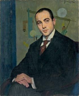 Z. BRUNNER (?) Portrait présumé de Lazar Lissitzky Huile sur toile, signée en haut...