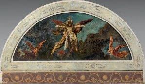 ÉCOLE MODERNE dans le goût de Gustave MOREAU L'ascension du Christ Huile sur panneau...