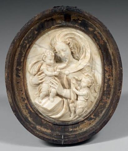 null Vierge à l'Enfant et saint Jean-Baptiste La Vierge Marie tient dans ses bras...