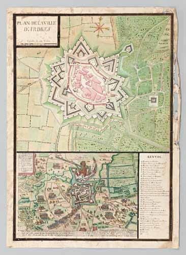null [MILITARIA - ARDRES / MANUSCRIT]. «Plan de la ville d'Ardres.» Plan manuscrit...