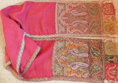  Ceinture ou Patka tissée, Kashmir, Inde, début du XIXe siècle. Très fine laine pashmina...